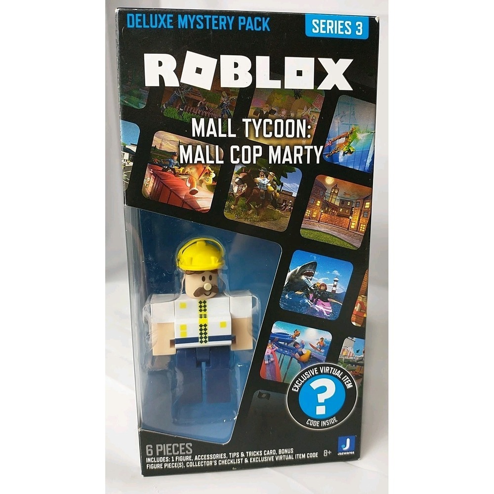 Roblox Series 3 Mall Tycoon Mall Cop Marty 3-Inch Deluxe Mystery Pack Jazwares